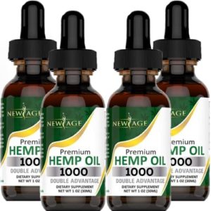 NEW AGE Hemp Oil – 4 Pack – Grown & Created in United states – Organic Hemp Drops (1000 (Pack of 4))