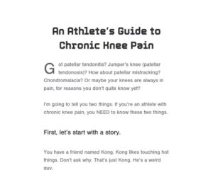 An Athlete&#039s Guide to Continual Knee Agony – Anthony Mychal