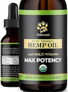 Billion Pets – Hemp Oil for Puppies and Cats – Hemp Oil Drops with Omega Fatty Acids – Hip and Joint Guidance and Pores and skin Wellness