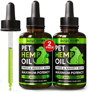 Pet Hemp Oil Drops Treats for Pet dogs and Cats – Stress and anxiety, Anxiety, Ache – Calming Aid – Hip and Joint Help Relief -and Pores and skin Well being – Loaded in Omega 3-6-9 – Designed in United states, (2 Pack)