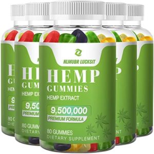 5-Pack Organic Hemp Gummies Hemp Oil Edible Hemp Gummy Non-GMO, Produced in United states of america