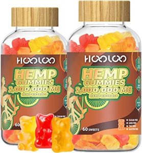 HOOLOO Hemp Gummies Further Strength 2,000,000mg, Hemp Extract Sugar Totally free Gummy Bears Fruity, Designed in United states