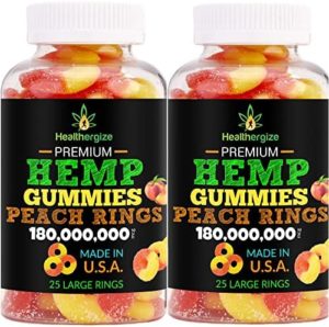 2PACK Hemp Gummies-Clean Delicious Hemp Gummy Peach-for Sleep, Relaxed and Rest, Irritation, Again, Muscular tissues-Natural Hemp Bash-Built in United states